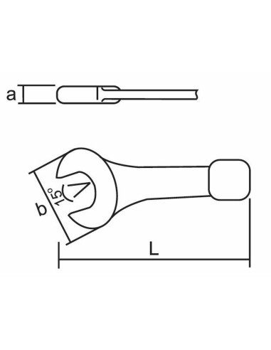 Llave fija de una boca KUKKO 100 mm