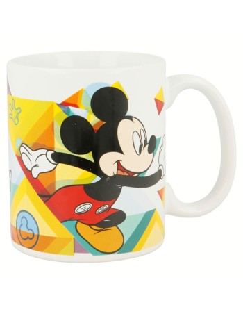 Tazza Mug Mickey Mouse Happy smiles Azzurro Rosso Ceramica 350 ml