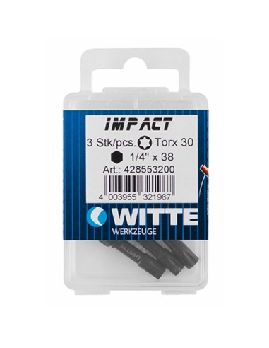 Ensemble de pointes WITTE TX Torx 3 Unités 3 Pièces