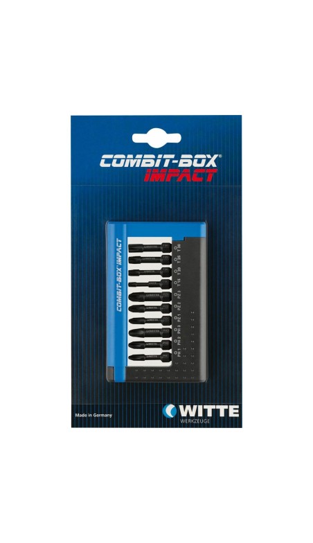Ensemble de pointes WITTE COMBIT-BOX PH1 PH2 PZ1 PZ2 TX PH3 PZ3 10 Pièces (10 Unités)