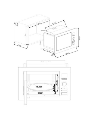 Micro-ondes avec Gril Continental Edison CEMO25GINE 25 L 900 W 2