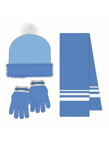 Gorro e Luvas Frozen Azul 2