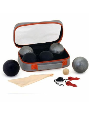 Jeu de pétanque Noir Argenté Acier (6 Unités)