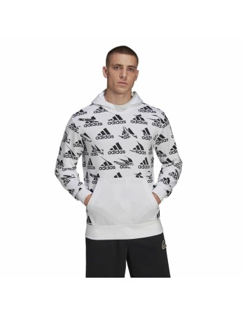 Sweat à capuche homme Adidas Essentials Brandlove Blanc 2