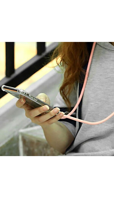 Cordon pour téléphone mobile Muvit for Change Rose