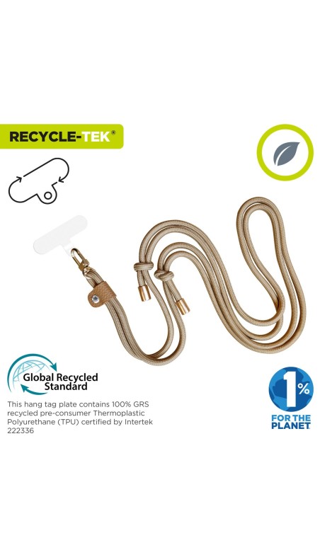 Cordon pour téléphone mobile Muvit for Change Sable