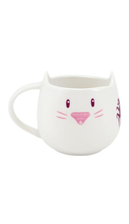 Tasse avec sous-tasse Gorjuss Purrrrrfect love Céramique Dessous de verres Tasse