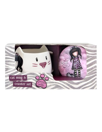 Kopje met schoteltje Gorjuss Ruby wild Grijs Keramisch Onderzetters Kopp