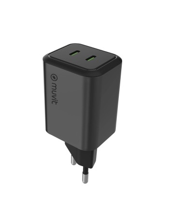 Caricabatterie da Parete Muvit WCEU66-45-C2 Argentato 45 W