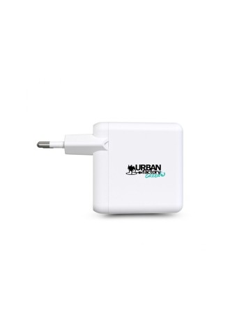 Chargeur Mural + Câble USB C Urban Factory GSC65UF Blanc