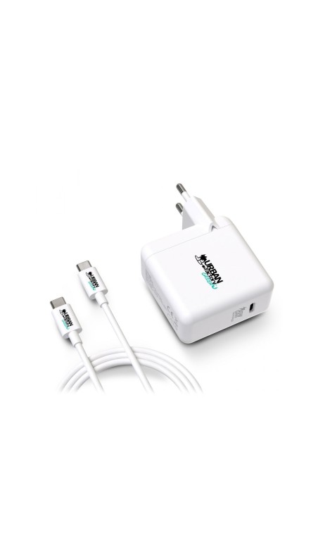 Wandlader + USB-Kabel C Urban Factory GSC65UF Wit