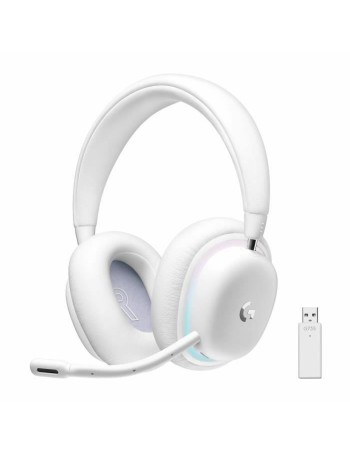 Hoofdtelefoon met microfoon Logitech G735 Wit Blauw/Wit