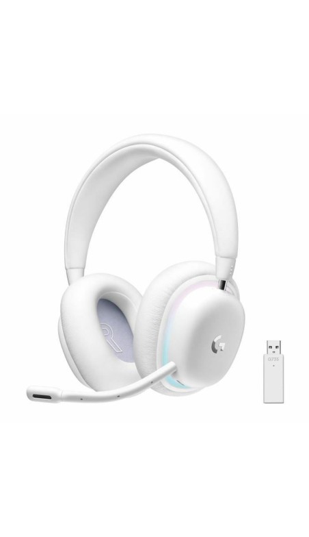 Casques avec Microphone Logitech G735 Blanc Bleu/Blanc