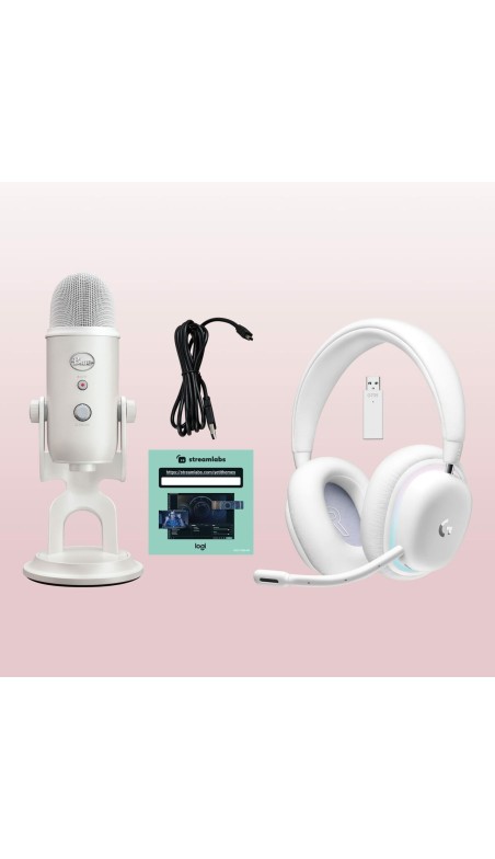 Casques avec Microphone Logitech G735 Blanc Bleu/Blanc