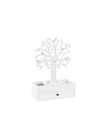 Boîte à bijoux DKD Home Decor Blanc Bois MDF (24 x 12 x 36 cm)
