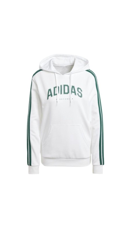 Sudadera con Capucha Mujer Adidas Softs Hood Blanco