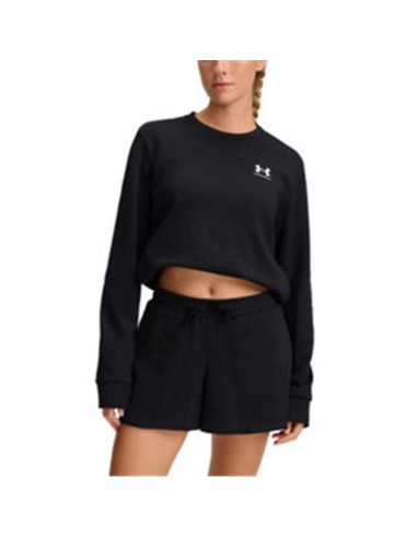 Sudadera sin Capucha Mujer Under Armour Rival Terry Crew Negro