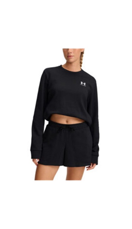 Sudadera sin Capucha Mujer Under Armour Rival Terry Crew Negro