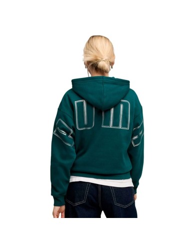 Dameshoodie Puma Maximal Metallic Groen