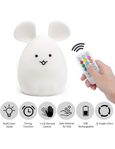 Kinderlamp met Bluetooth-luidspreker Muvit Mouse