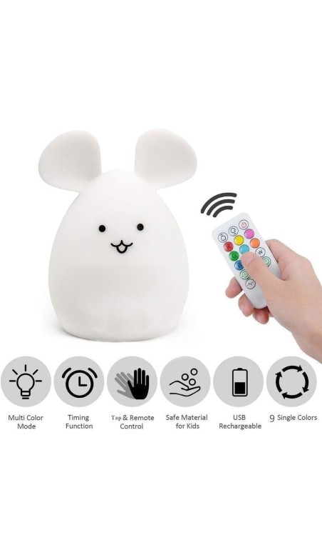 Lámpara infantil Mouse con Altavoz Bluetooth