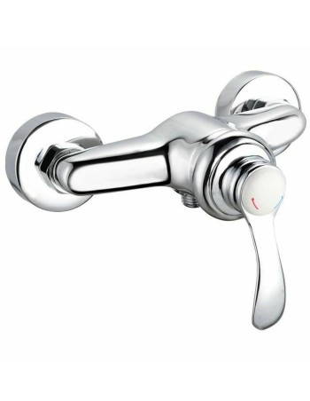 Torneira Monocomando Rousseau Byron Cinzento Chrome Metal Latão 15 cm Duche