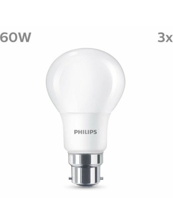Lampe LED Philips 60 W Mat Vert tendre F 8 W 60 W B22 3 Unités (2700 K)