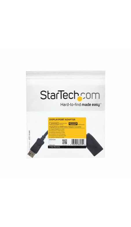 Adaptador DisplayPort para HDMI Startech DP2HDMI              Preto