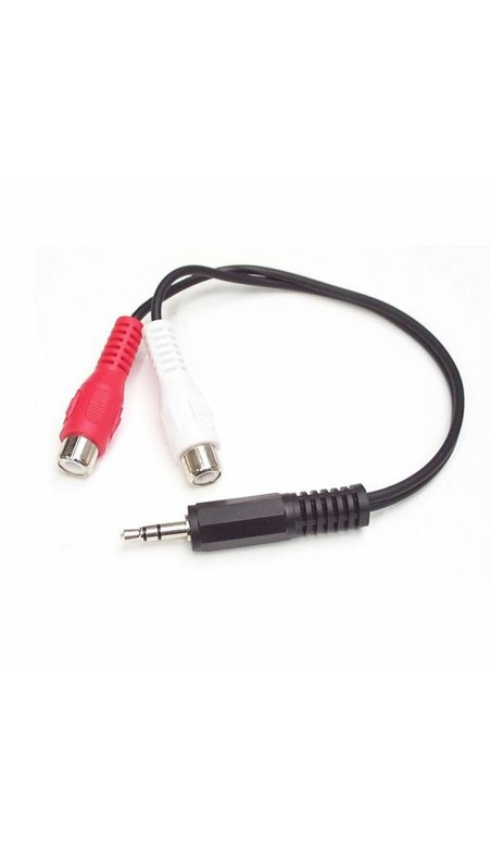 Câble Audio Jack vers RCA Startech MUMFRCA Noir 0,15 m