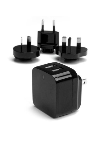 Chargeur mural Startech USB2PACBK            Noir 2