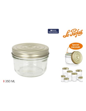 Vaso Le Parfait Wiss Trasparente Dorato 350 ml Ermetico (6 Unità) 2