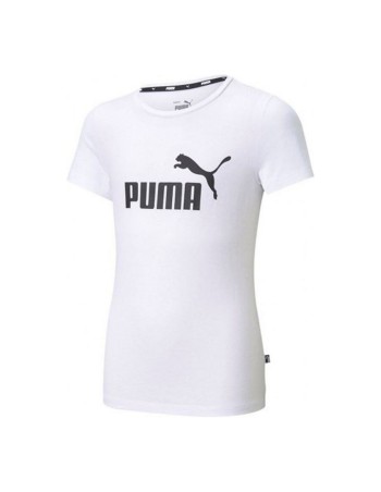 Kurzarm-T-Shirt für Kinder Puma ESS Logo Tee Weiß