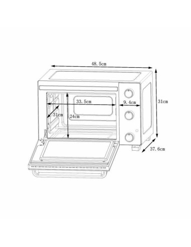 Plaque de cuisson Continental Edison CEMF28B2 1500 W