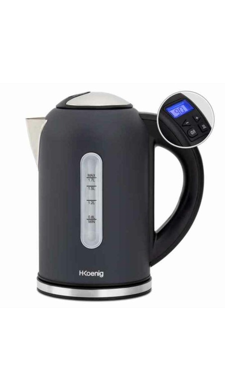 Bouilloire Hkoenig BOE52 2200 W Noir Acier inoxydable 2200 W 1,7 L 1,7 L