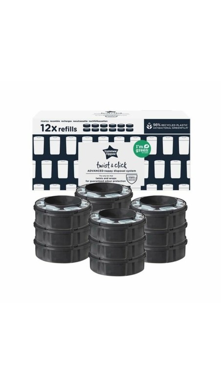 Rechange Tommee Tippee Twist & Click 12 Unités