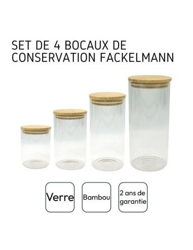Set de Boites Fackelmann Naturel 4 Pièces