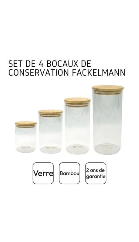 Set de Boites Fackelmann Naturel 4 Pièces