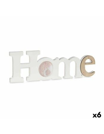 Moldura de Fotos Gift Decor Home Branco Castanho Madeira MDF (6 Unidades)